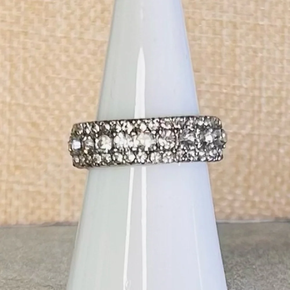 Cubic Zirconia Eternity Band Ring Size 8 New